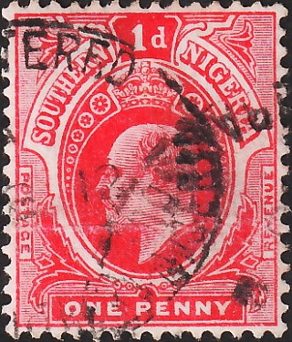 Южная Нигерия 1907 год . King Edward VII . Каталог 3,25 фунтов . (1)